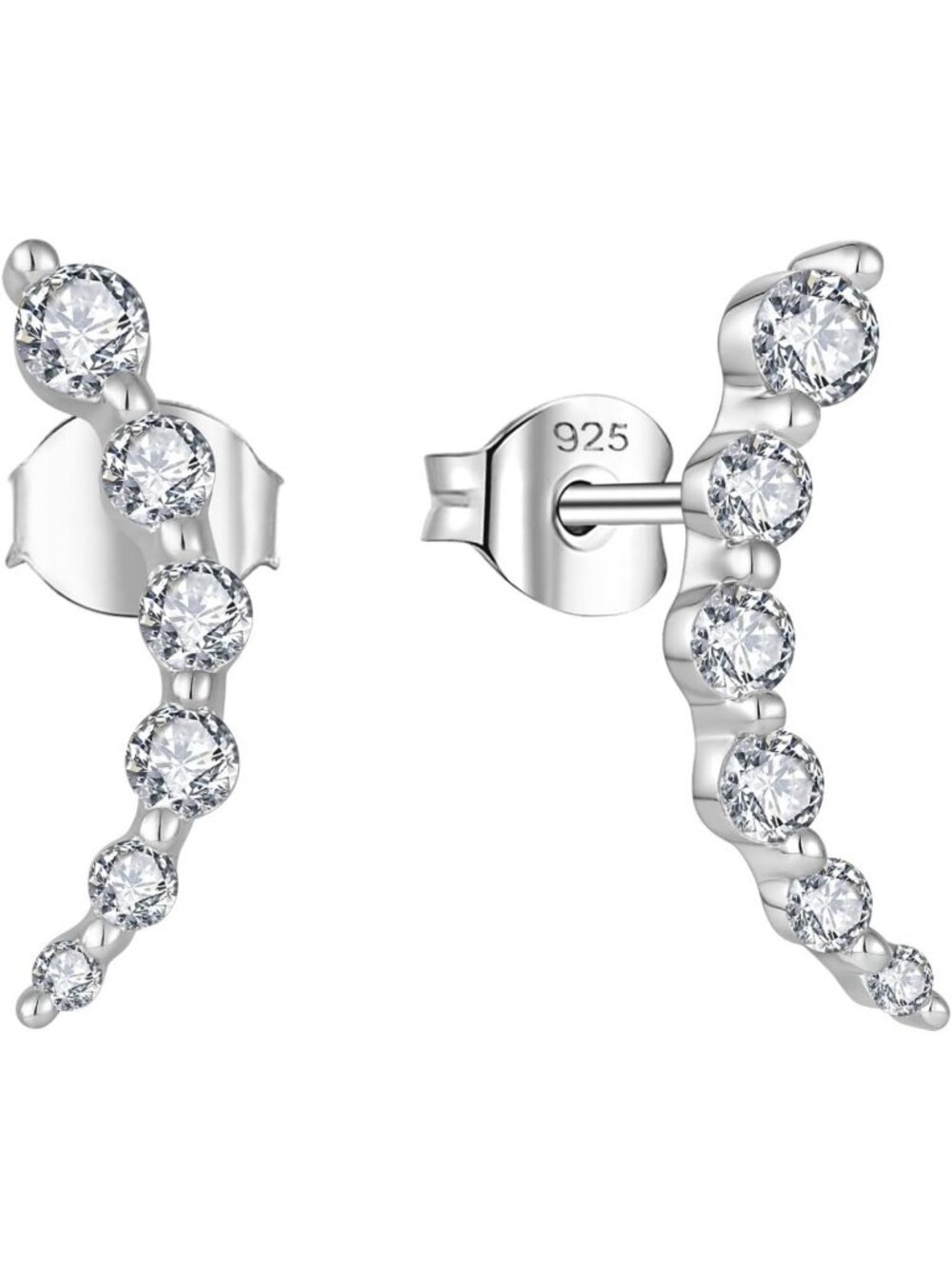 925 Silver Ear Crawler Climber Earrings for Women - Stylish & Trendy Jewelry